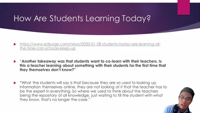 A slide from the presentation, 