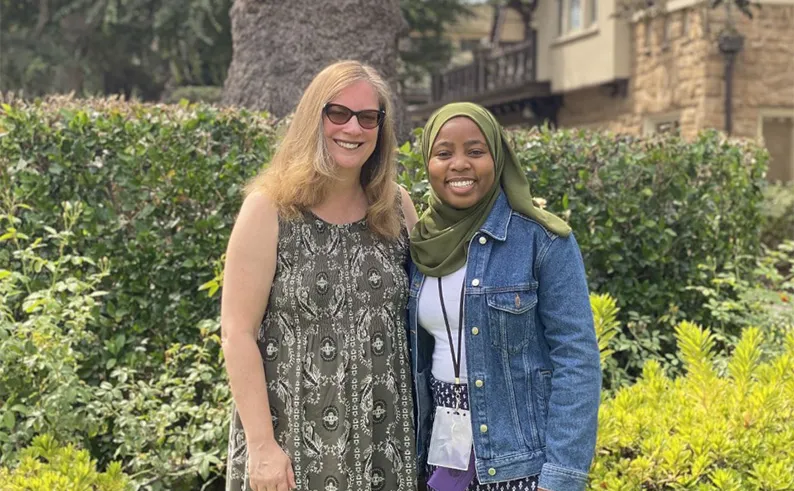 Gaile Krause and Rabia Yasi '24 are just one of many examples of the mentorships and camaraderie that develop between Mount students and members of the faculty and staff.