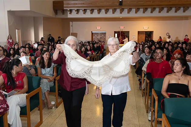 CSJs participated in the Mass at the St. Joseph Chapel at Carondelet Center, near the Chalon Campus.
