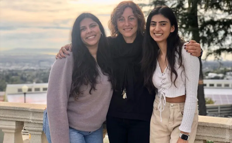 (Left to right): Alicia Mercado ’22, last year’s Unstoppable Scholar, Luiza Nogaj, PhD, co-director of the University’s Global Women in STEM program and professor of biology, and Apekshya Nepal ’22