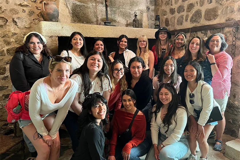 The pilgrims visited the kitchen where the CSJs first met to plan their ministry.