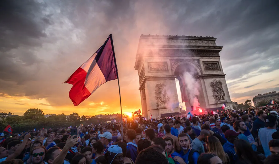 World Cup victory, Arc de Triomphe. Photo by Christopher Broughton, instructor
