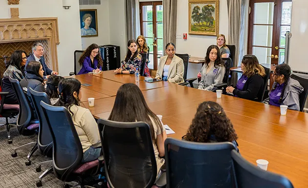 Under Secretary Kvaal participated in a student roundtable moderated by VP of Student Affairs Linda McMurdock, PhD.