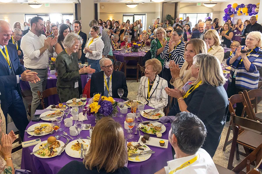During the luncheon, guests rose to give a standing ovation to Kathleen McCarthy and Michael A. Enright for their longtime and remarkable support to Mount Saint Mary’s University.