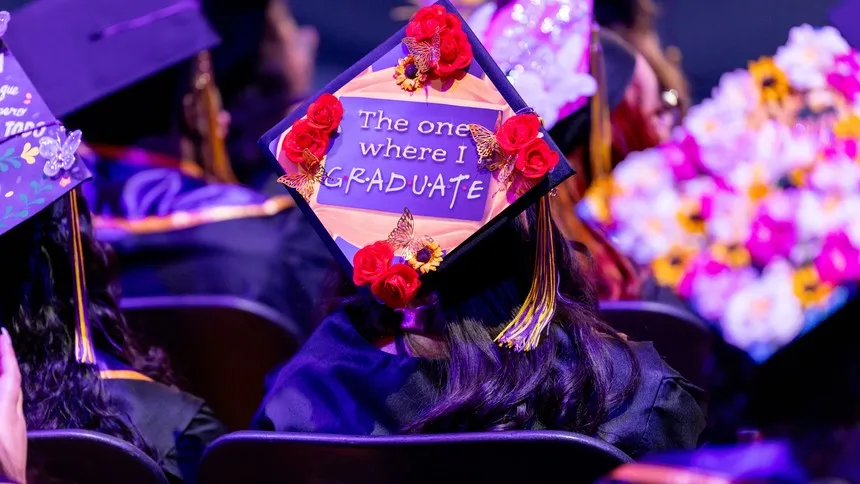 Some members of the Class of 2025 let their mortarboard do the talking.