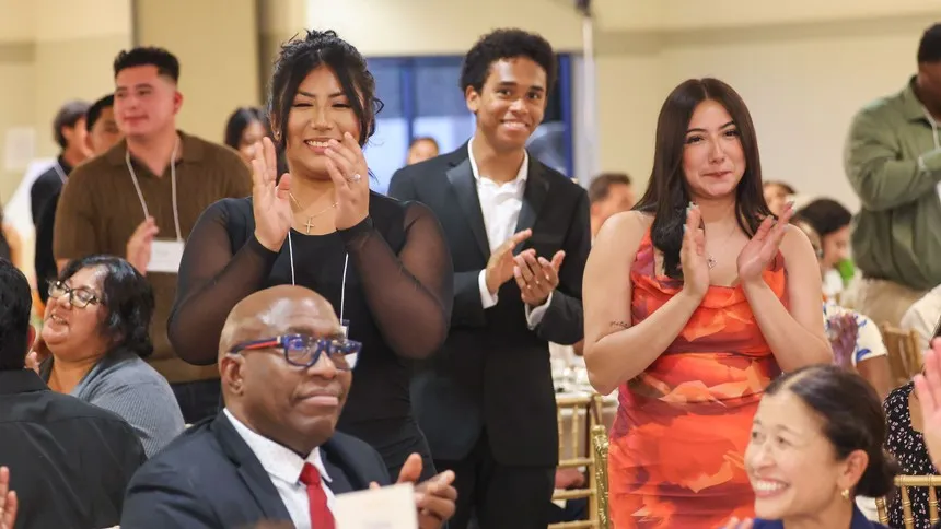Scholars were honored and celebrated during the reception.