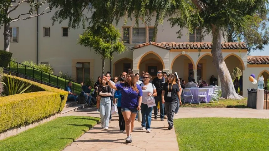 Prospective students and their families toured the Chalon Campus, getting a closer look at academic spaces, residence halls and campus life.