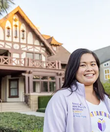 brown building, historical mansion Building 2 on the doheny campus