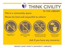 A powerpoint slide showing ������ý's library guidelines.
