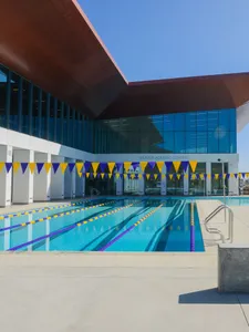 wellness pavilion with the mountains in the background