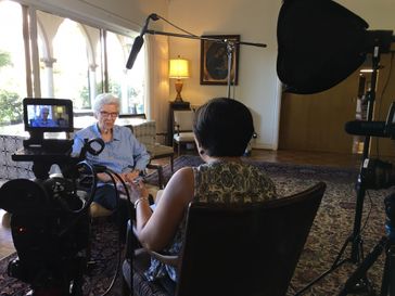 Shannon Green talking with Sister for the Oral History Project