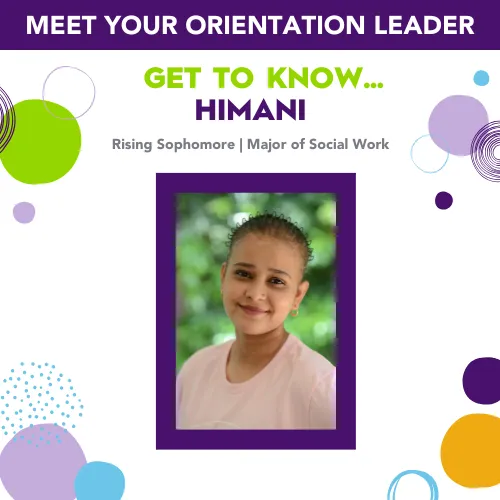 Himani headshot - orientation leader