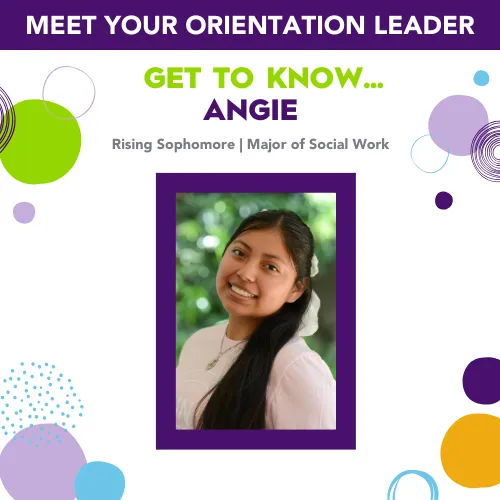 Angie headshot - orientation leader