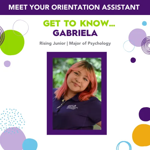 Gabriela headshot - orientation assistant