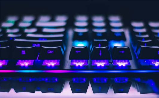 lighted-up keyboard