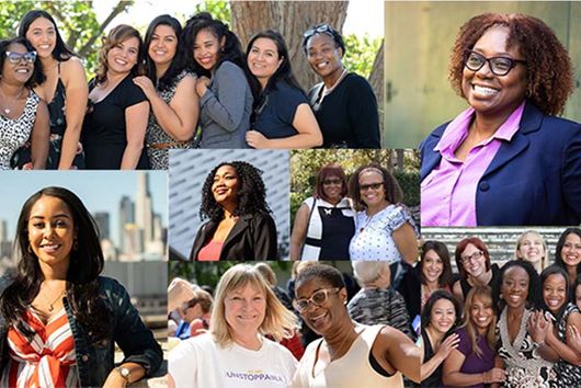 photo grid of alumnae from black alumnae association events
