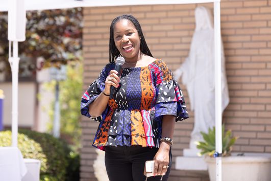 Dr. Krishauna Hines-Gaither at the 2022 Juneteenth Event