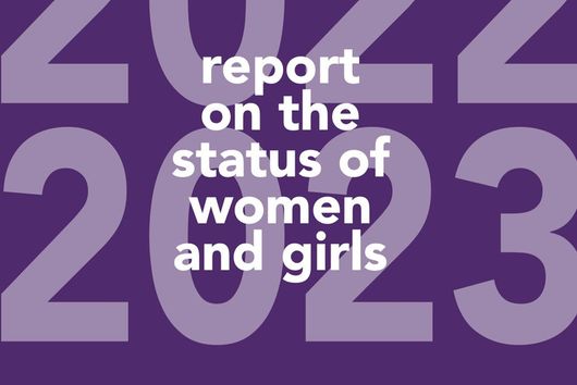 Picture of the words report on the status of women and girls