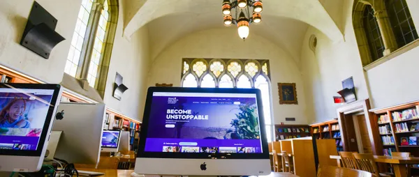 Computers in Coe Library on Chalon Campus