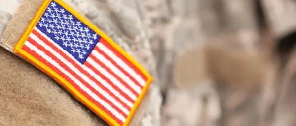 USA flag patch on uniform