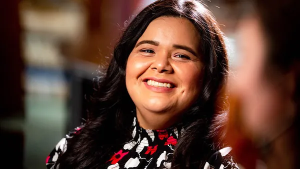 Vernice Grajeda '11 says it's important to give back as soon as possible, even if the amount is small, to support the institution that gives students so much.