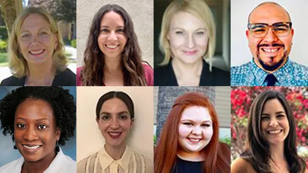 The CPS staff, clockwise from the left: Susan K. Salem, PhD, director; postdoctoral fellow Summer Scheidegger, PhD; Kendra Nickerson, PhD, associate director and training director; PDF Ivan Cabrera, PhD; PDF Charlie Champion, PhD; Sabrina Orellana ’19, office manager; PDF Sam Harris, PhD; and psychiatric nurse practitioner Varretta Moore, PMHNP.