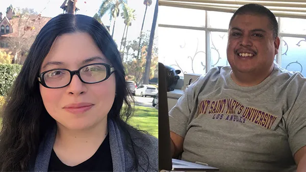 An portrait of a woman and a man