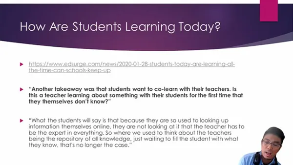 A slide from the presentation, 