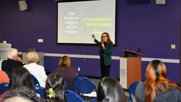 Workplace expert and New York Times bestselling author Lindsey Pollak shares insights on building meaningful, multigenerational careers during an open lecture at the Doheny Campus on October 21.