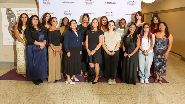 President Ann McElaney-Johnson with ˮ���� Marymount Scholars