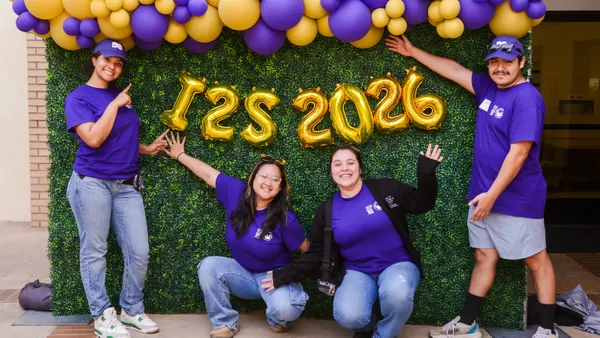 Students pose at the President’s Invitation to Serve, celebrating a day of community impact and connection.