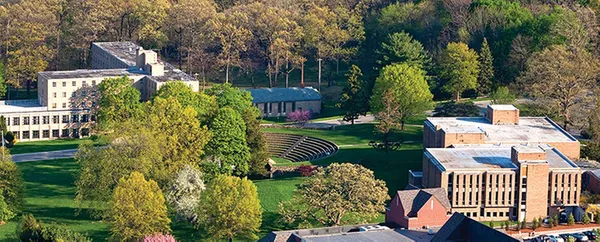 An aerial image of the Saint Elizabeth University Campus
