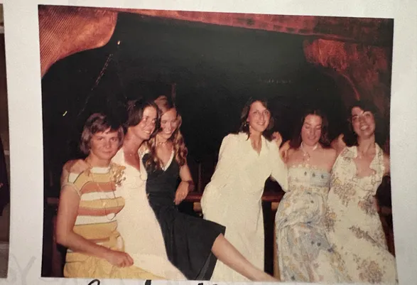 Vintage photo of Mount students in sepia tones