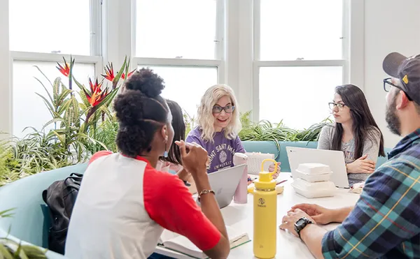 People Lunching and Studying