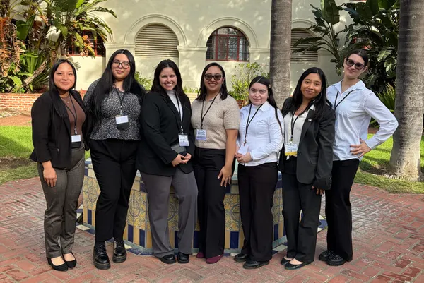 Students posing at a physical sciences conference