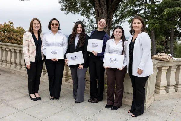 Students with President Ann