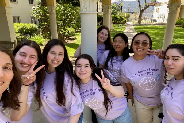 Physical science students posing for a selfie