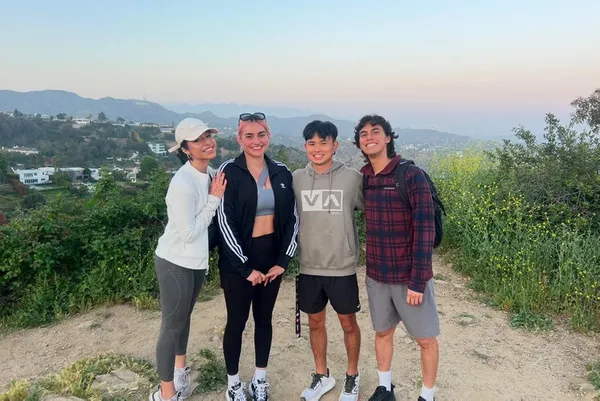 DPT students on a sunset hike at Runyon Canyon Park.