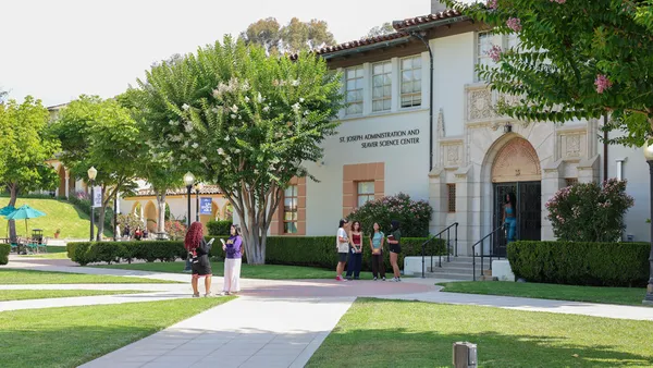 Students walking around Chalon campus