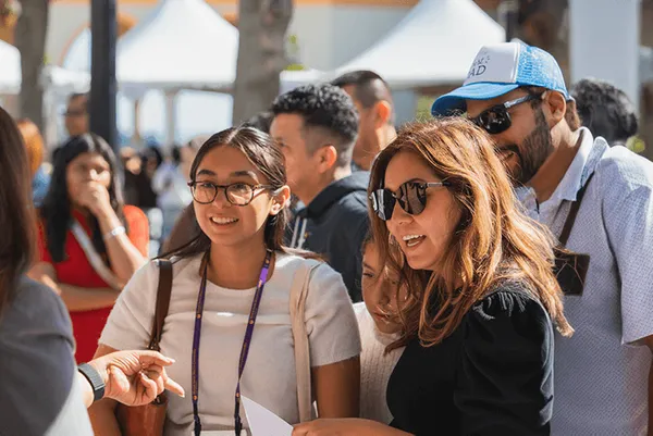 Students and families attending Admitted Students Day