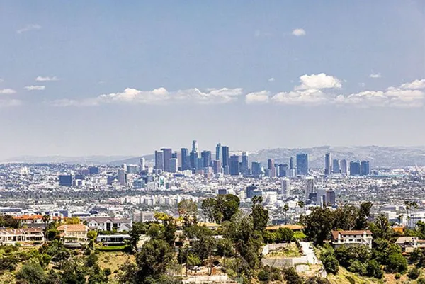 aerial view of downtown Los Angeles