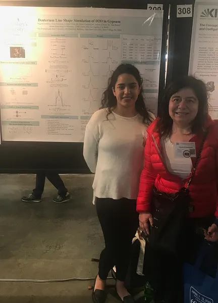 Experimental NMR Conference, April 2019. Pictured (L-R): Celeste Tobar, Deniz Cizmeciyan-Papazyan