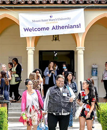event-goers walking out of venue doors