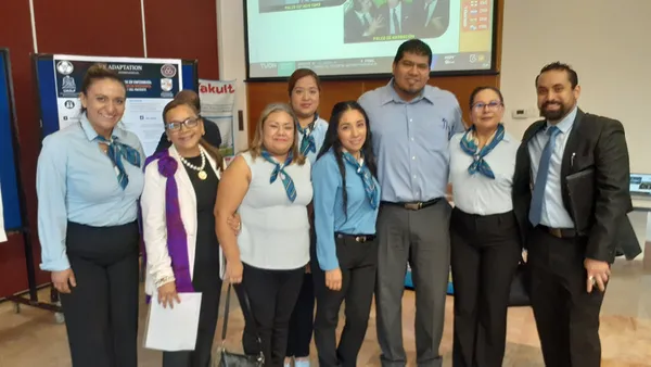 Conference members posing for a photo together