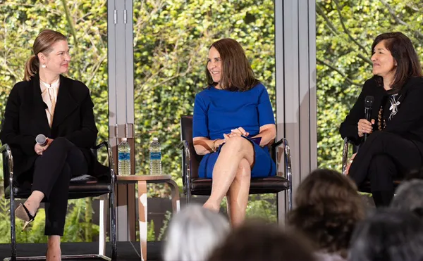 Johanna Burton, director of the Museum of Contemporary Art; President McElaney-Johnson; Maria S. Salinas, president and CEO, Los Angeles area chamber of commerce