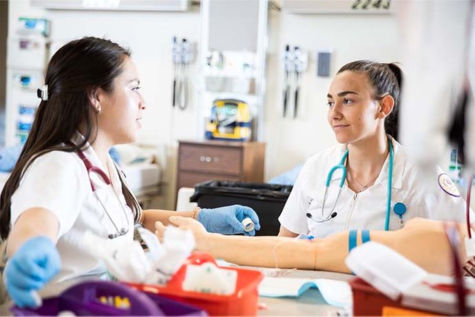 Two nursing students