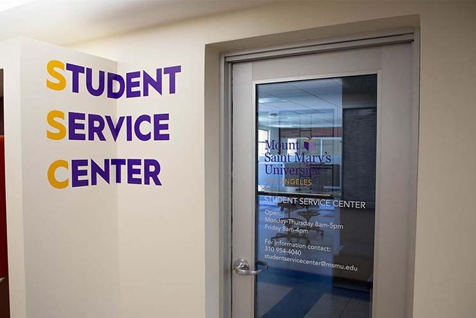 Student Services Center door