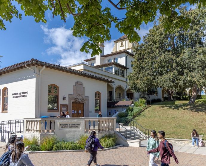 students walking outdoors on chalon campus