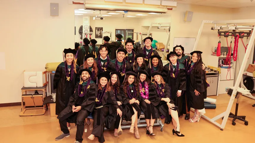 A group photo of the graduating DPT class